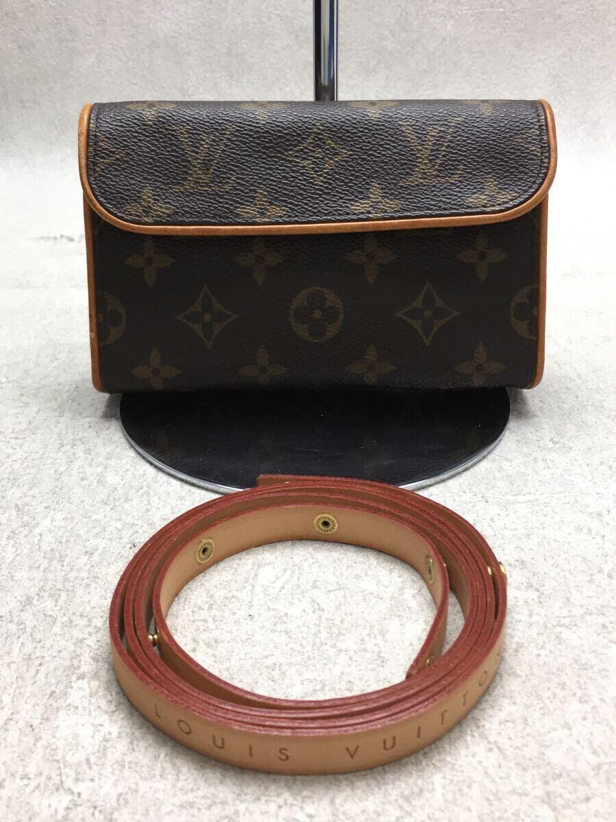 【中古】LOUIS VUITTON◆ウエストバッグレザー/BRW/総柄/M51855/ポシェット/フロランティーヌ//【バッグ】