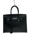 【中古】トートバッグ/レザー/BLK/無地【バッグ】(4)