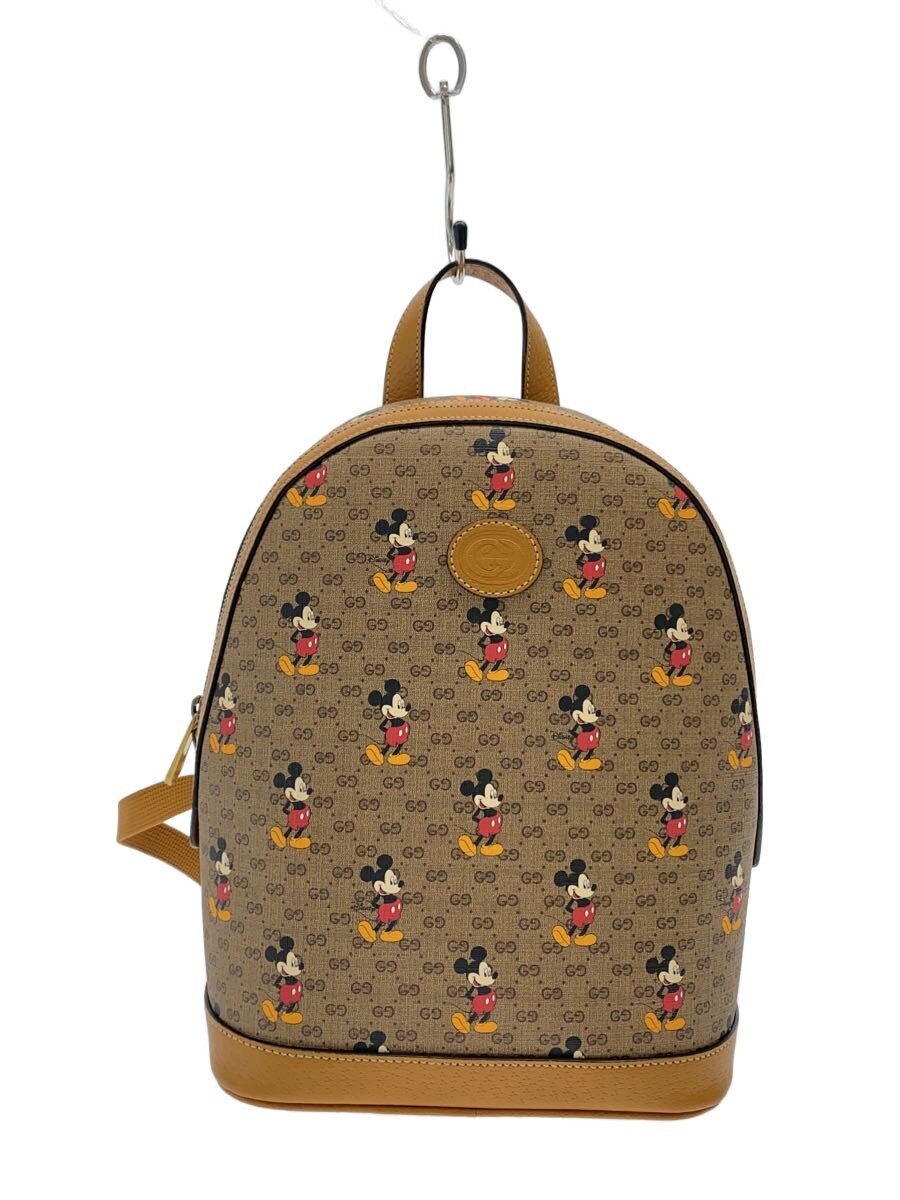 GUCCI - 【中古】GUCCI◆リュックサック_GGスプリーム/--/BRW/総柄【バッグ】