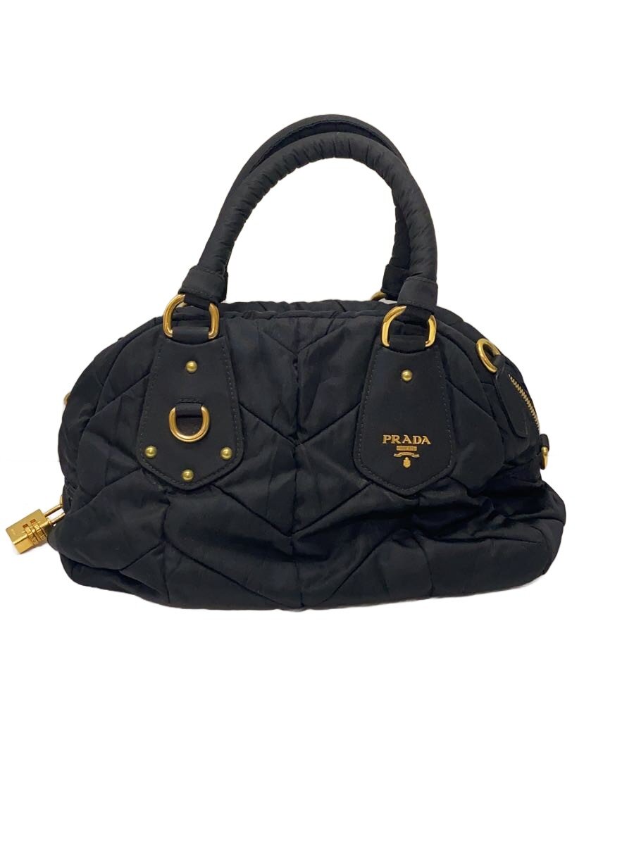 PRADA - 【中古】PRADA◆ハンドバッグ/ナイロン/BLK/無地【バッグ】