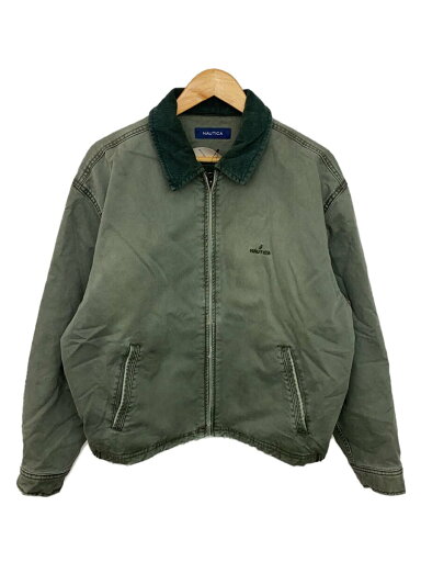 【中古】NAUTICA◆Germents Dyed Chino Zip Blouson/M/コットン/KHK/無地/ブルゾン【メンズウェア】 【中古】NAUTICA◆Germents Dyed Chino Zip Blouson/M/コットン/KHK/無地/ブルゾン【メンズウェア】