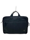 【中古】PORTER◆ブリーフケース/キャンバス/BLK/無地【バッグ】