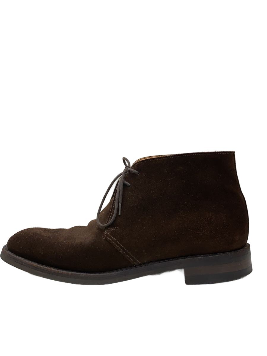 【中古】CROCKETT&JONES◆チャッカブーツ/UK7/BRW/スウェード/1645【シューズ】