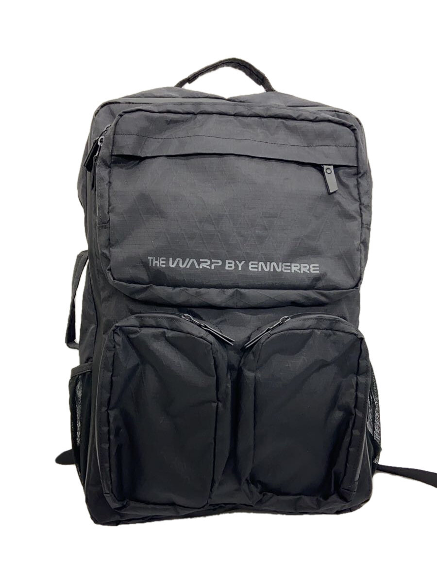 【中古】THE WARP BY ENNERRE◆SQUARE BACKPACK/30L/リュック/ナイロン/ブラック/無地/WB3MGA51【バッグ】