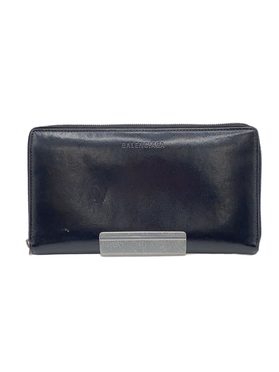 【中古】BALENCIAGA◆長財布/レザー/BLK/メンズ/664041/ジップ手持ち欠損【服飾雑貨他】