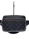 【中古】LOUIS VUITTON◆バムバッグ・アウトドア_タイガラマ_ブラック/PVC/ブラック【バッグ】
