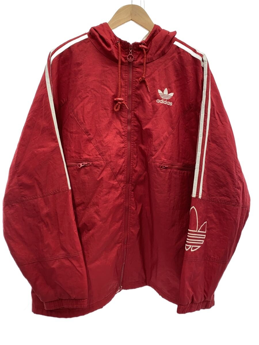 楽天市場】adidas ナイロンジャケット（カラーレッド）（メンズ