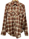 【中古】WRANGLER◆70s/長袖シャツ/--/ポリエステル/RED/チェック【メンズウェア】