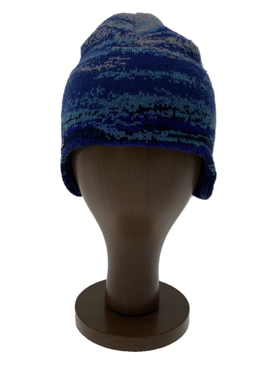 【中古】patagonia◆ニットキャップ/FREE/アクリル/BLU/総柄/メンズ【服飾雑貨他】