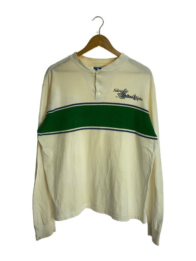【中古】Champion◆USA製/90s/ヘンリーネックカットソー/XL/コットン/CRM/プリント【メンズウェア】 【中古】Champion◆USA製/90s/ヘンリーネックカットソー/XL/コットン/CRM/プリント【メンズウェア】