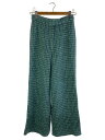 【中古】CHANEL◆23SS/ボトム/36/リネン/BLU/P74427/ツイード【レディースウェア】