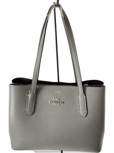 【中古】COACH◆ショルダーバッグ/レザー/GRY/無地/F73277【バッグ】 【中古】COACH◆ショルダーバッグ/レザー/GRY/無地/F73277【バッグ】