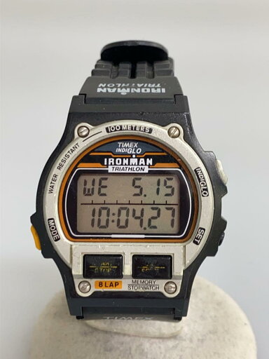 【中古】TIMEX◆IRONMAN/クォーツ腕時計/デジタル/ラバー/BLK/SS【服飾雑貨他】 【中古】TIMEX◆IRONMAN/クォーツ腕時計/デジタル/ラバー/BLK/SS【服飾雑貨他】
