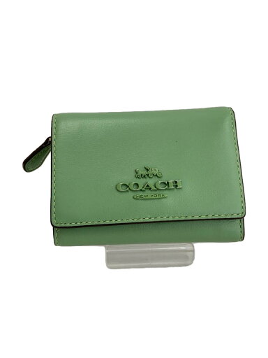 【中古】COACH◆3つ折り財布/レザー/GRN/無地/レディース/CP2605VRT2【服飾雑貨他】 【中古】COACH◆3つ折り財布/レザー/GRN/無地/レディース/CP2605VRT2【服飾雑貨他】