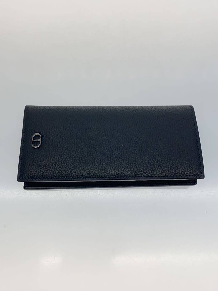 【中古】Christian Dior◆長財布/--/BLK/無地/メンズ【服飾雑貨他】