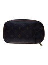 【中古】LOUIS VUITTON◆ポシェット・ガンジュ_モノグラム・キャンバス_BRW/PVC/BRW/総柄【バッグ】