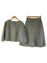 【中古】IENA◆セットアップ/38/ウール/グレー/無地/17AW/ダブルフェイスリバーシブルセットアップ【レディースウェア】