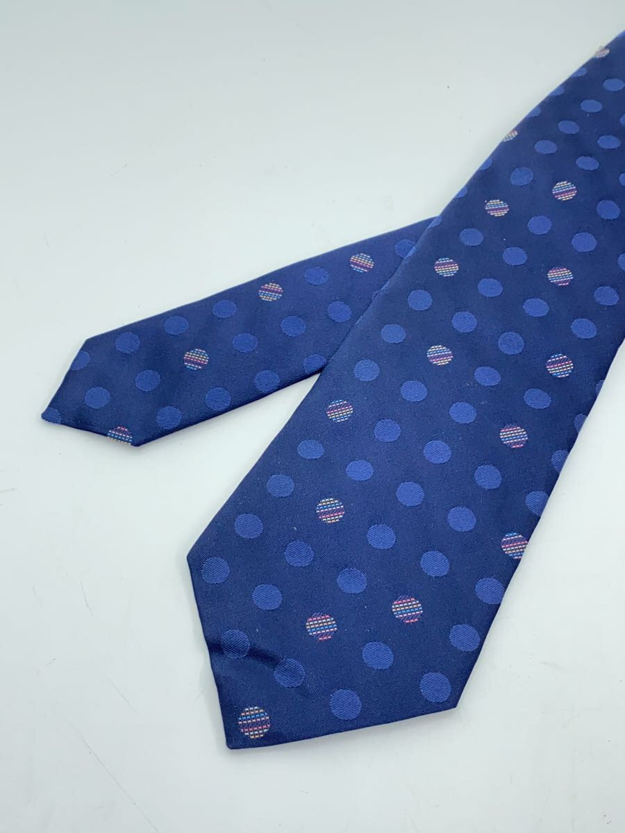【中古】Paul Smith◆ネクタイ/シルク/NVY/ドット/メンズ【服飾雑貨他】
