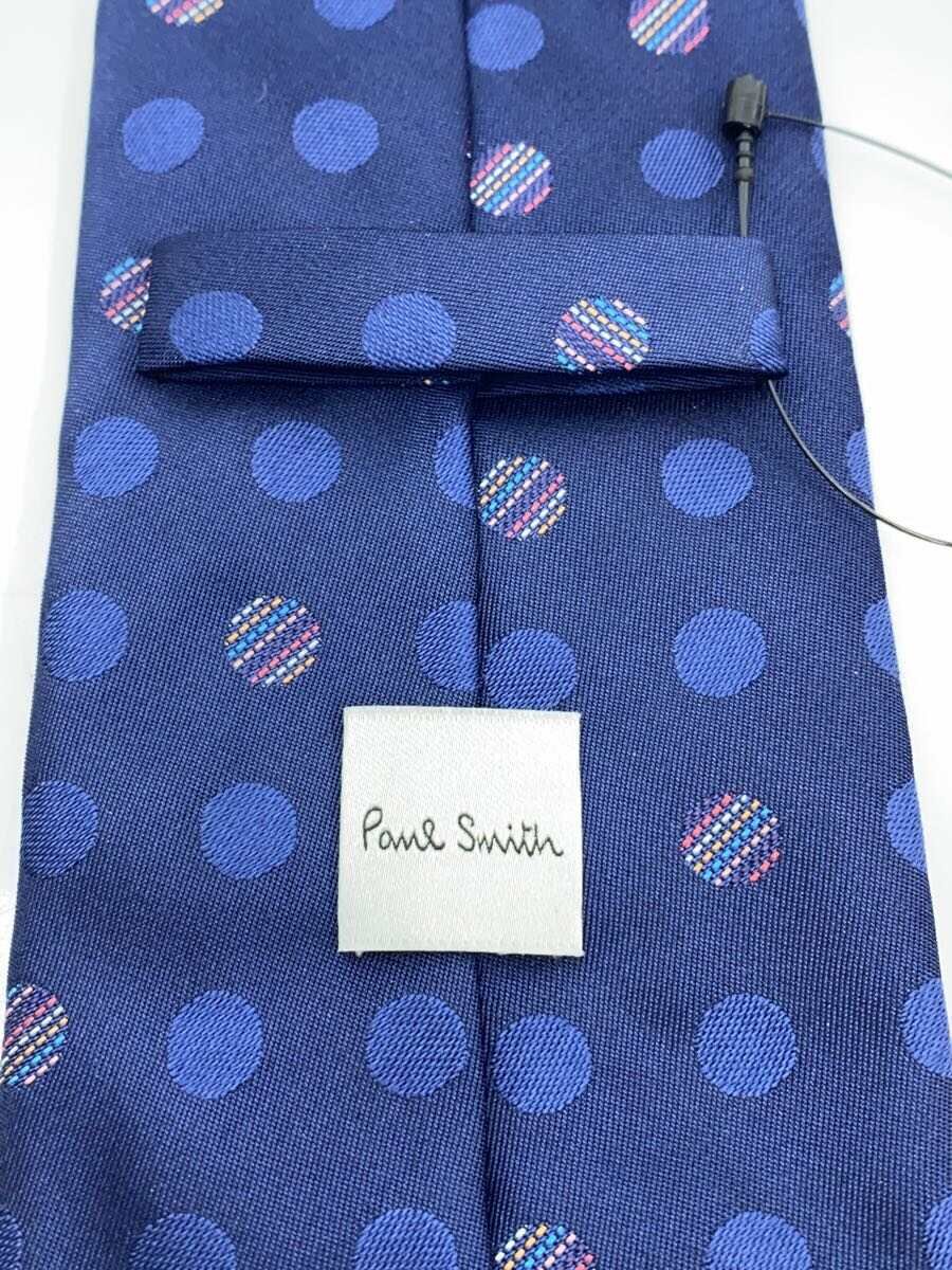 【中古】Paul Smith◆ネクタイ/シルク/NVY/ドット/メンズ【服飾雑貨他】