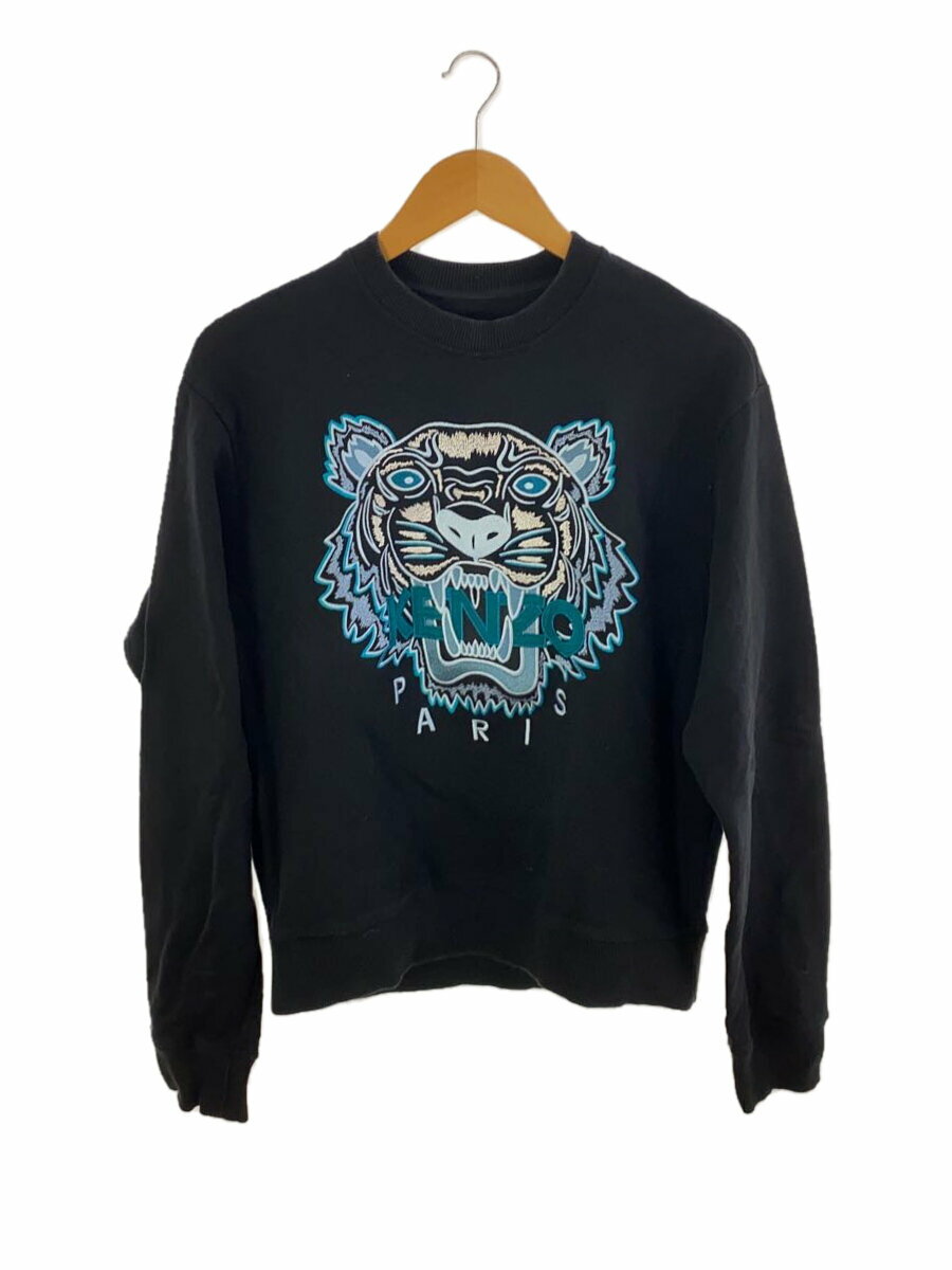 【中古】KENZO◆スウェット/S/コットン/BLK/無地/FA65SW1104XA【メンズウェア】