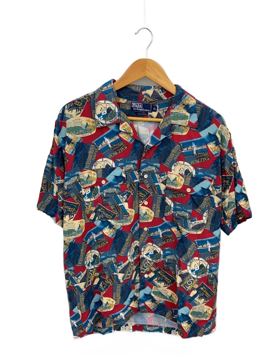 【中古】POLO RALPH LAUREN◆アロハシャツ/XL/レーヨン/マルチカラー/総柄【メンズウェア】