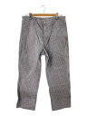 【中古】Christian Dior◆オブリークコットンパンツ/50/コットン/グレー/総柄/513D191A3001/トロッター【メンズウェア】