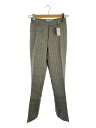 【中古】MAX MARA◆ヘリンボーン/白タグ/ボトム/40/リネン/GRY【レディースウェア】