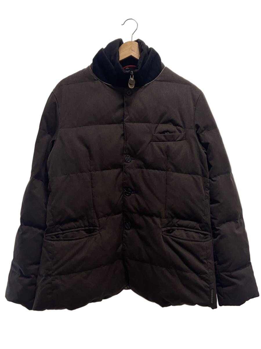 【中古】Armani Junior◆ダウンジャケット/L/ポリエステル/KHK/無地【メンズウェア】