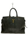 【中古】YVES SAINT LAURENT◆イヴサンローラン/トートバッグ/レザー/黒/ブラック/BLK/無地/275091//【バッグ】