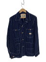【中古】SUGAR CANE◆9oz. WABASH STRIPE WORK COAT/カバーオール/コットン/NVY/ストライプ/SC14372【メンズウェア】