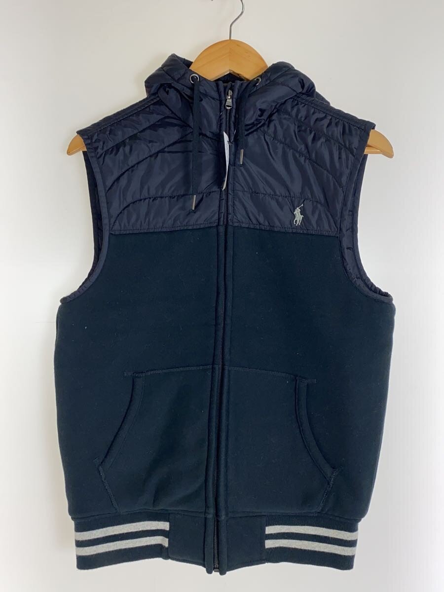 【中古】POLO RALPH LAUREN◆ベスト/S/ナイロン/BLK【メンズウェア】