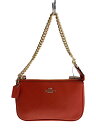 【中古】COACH◆ポーチ/レザー/ORN/無地/53077【バッグ】