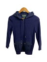 【中古】RALPH LAUREN◆ジップパーカー/M/コットン/NVY/無地【レディースウェア】