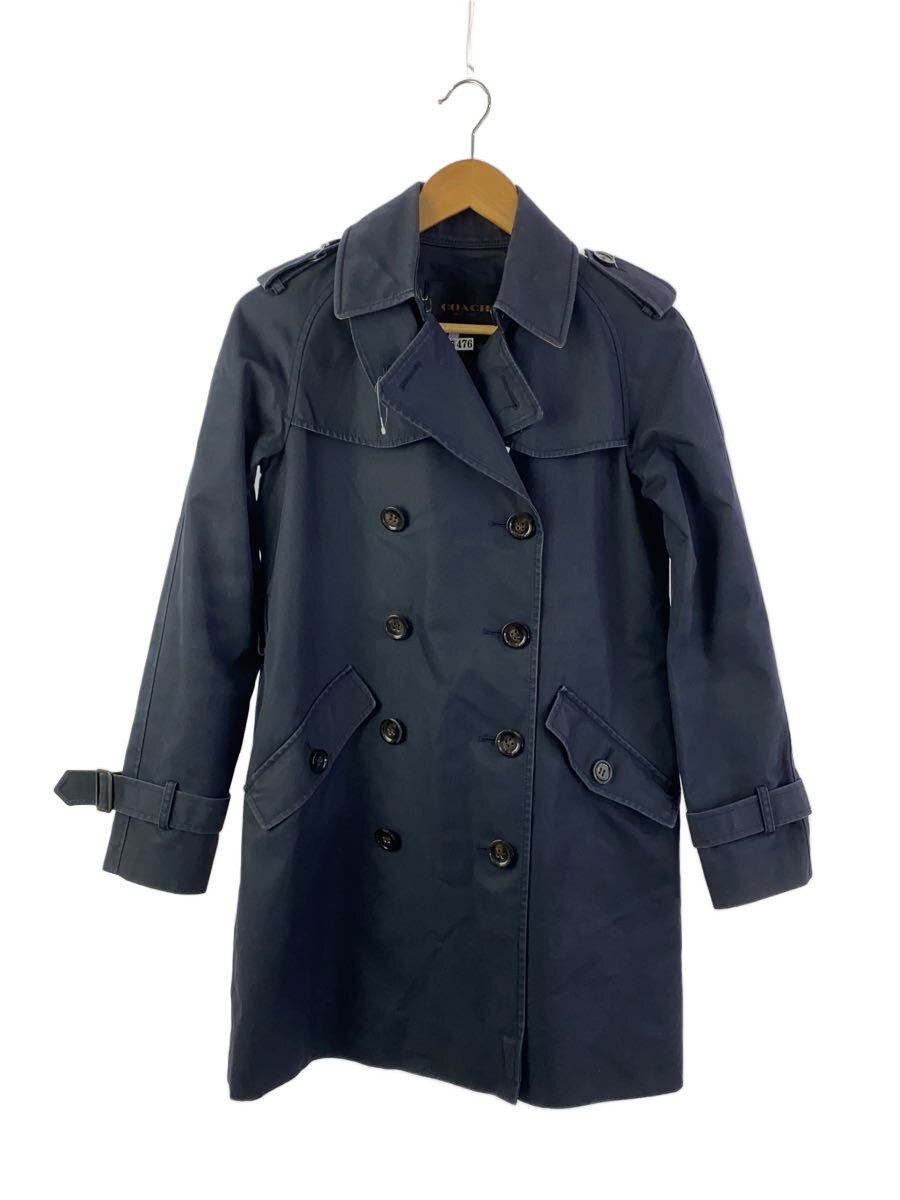 Rakuten - 【中古】COACH◆トレンチコート/XS/コットン/NVY/888-262-6224【レディースウェア】
