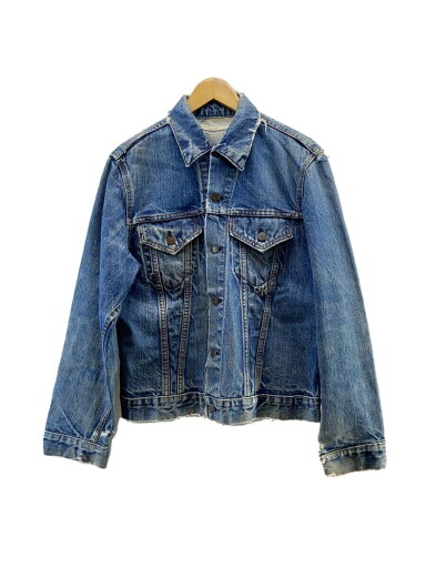 【中古】Levi’s◆70s/4th/不均等V/BIGE/パッチ欠損/Gジャン/デニム/BLU【メンズウェア】 【中古】Levi’s◆70s/4th/不均等V/BIGE/パッチ欠損/Gジャン/デニム/BLU【メンズウェア】