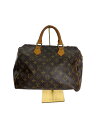 【中古】LOUIS VUITTON◆1)スピーディ30_モノグラム・キャンバス_BRW/PVC/BRW【バッグ】