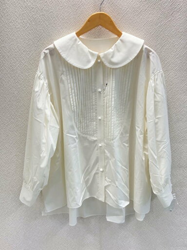 【中古】UNMINOU◆ヨークプリーツブラウス/ブラウス/FREE/コットン/WHT/ED10705【レディースウェア】 【中古】UNMINOU◆ヨークプリーツブラウス/ブラウス/FREE/コットン/WHT/ED10705【レディースウェア】