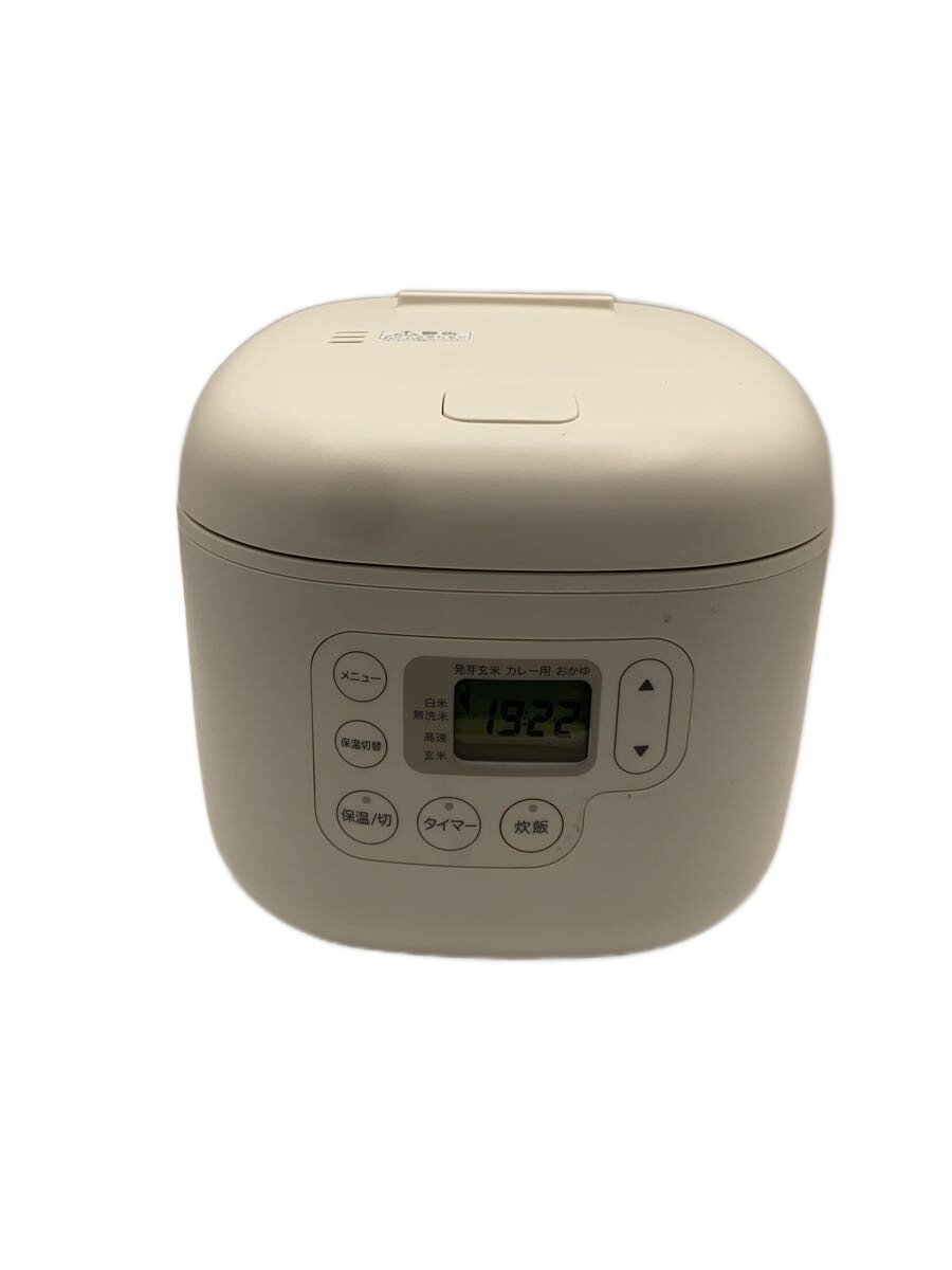 【ドリーム尾浜店】3合炊飯器　無印良品　MJ-RC3A2　2020年製　WH　※使用感あり　 高さ(H)--cm× 幅(W)--cm× 奥行(D)--cm Amazon | 無印良品 しゃもじ置き付き炊飯器・3合 型番:MJ-RC3A2