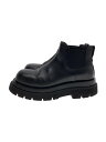 【中古】BOTTEGA VENETA◆ラグブーツ/サイドゴアブーツ/38/ブラック/黒/レザー//【シューズ】(4)