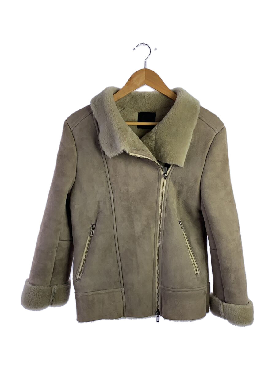 【中古】DOMENICO+SAVIO◆コート/38/羊革/BEG/DSL13AJK19【レディースウェア】
