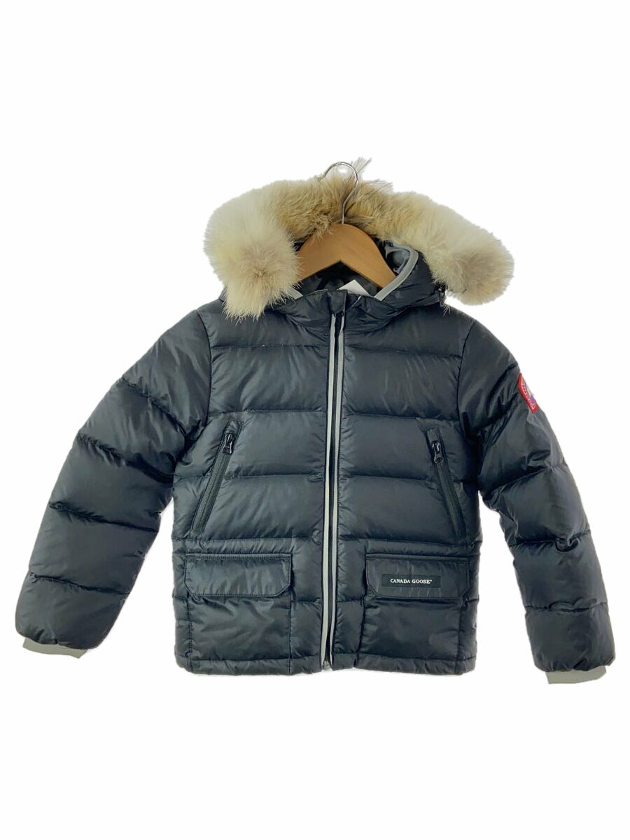 【中古】CANADA GOOSE◆OLIVER JACKET/XS/ポリエステル/BLK/5400JYI/袖汚れ有/? NULL ?【キッズ】