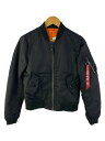 【中古】ALPHA INDUSTRIES◆ジャケット/M/ナイロン/BLK/TA7010-201【レディースウェア】