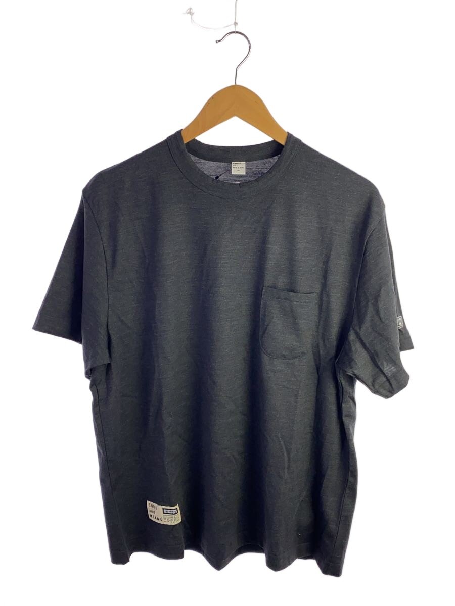 【中古】ENDS AND MEANS◆Merino Wool Pocket Tee/Tシャツ/M/ウール/チャコールグレー【メンズウェア】