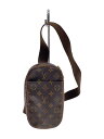 【中古】LOUIS VUITTON◆ポシェット・ガンジュ_モノグラム・キャンバス_BRW/PVC/BRW/総柄//【バッグ】