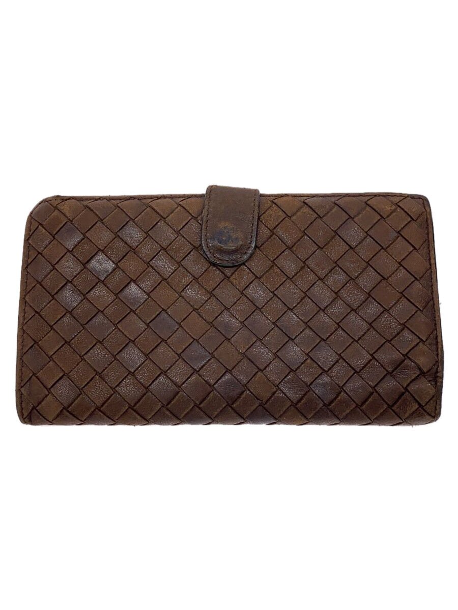 【中古】BOTTEGA VENETA◆2つ折り財布/レザー/BRW/メンズ/121062 V0013//【服飾雑貨他】