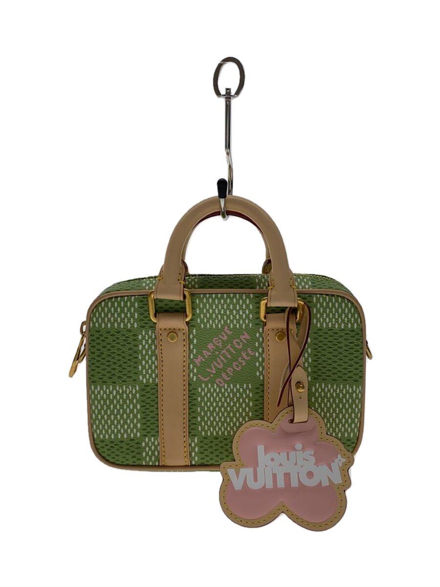 C, D, T, R, W - 【中古】LOUIS VUITTON◆ナノポルト ドキュマンヴォヤージュ/ショルダーバッグ/キャンバス/GRN/N40643/? NULL ?【バッグ】