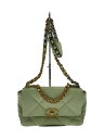 【中古】CHANEL◆CHANEL19/ショルダーバッグ/マトラッセ/レザー/GRN/ココマーク【バッグ】