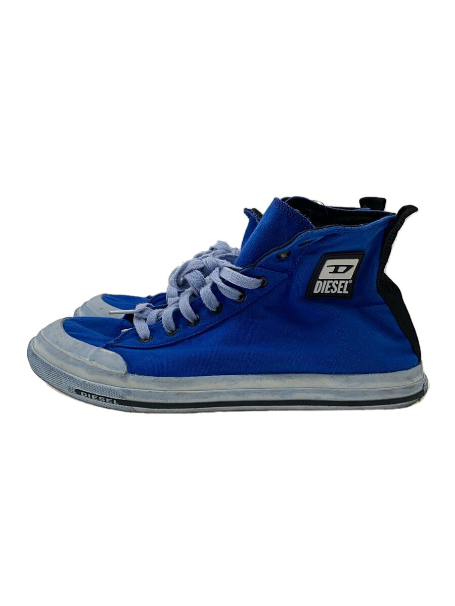 【中古】DIESEL◆ハイカットスニーカー/27cm/BLU/S21-12-YUL//【シューズ】
