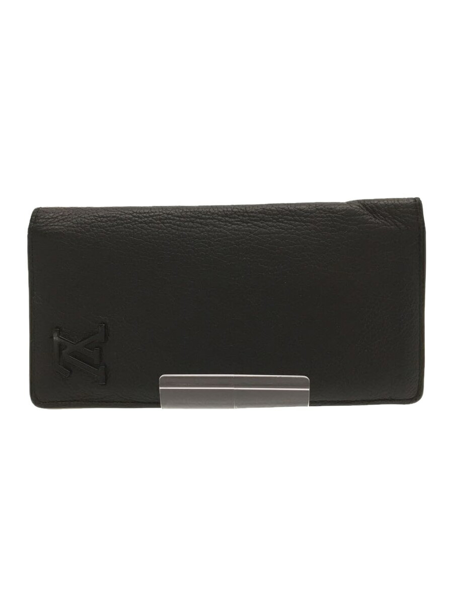 【中古】LOUIS VUITTON◆ポルトフォイユ・ブラザ NM/長財布/レザー/BLK/無地/メンズ/M69980【服飾雑貨他】