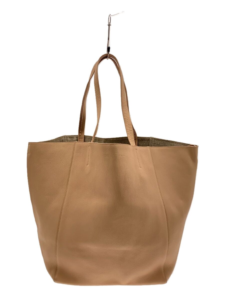 CELINE - 【中古】CELINE◆内側底汚れ有/カバファントム/ハンドバッグ/レザー/BEG【バッグ】